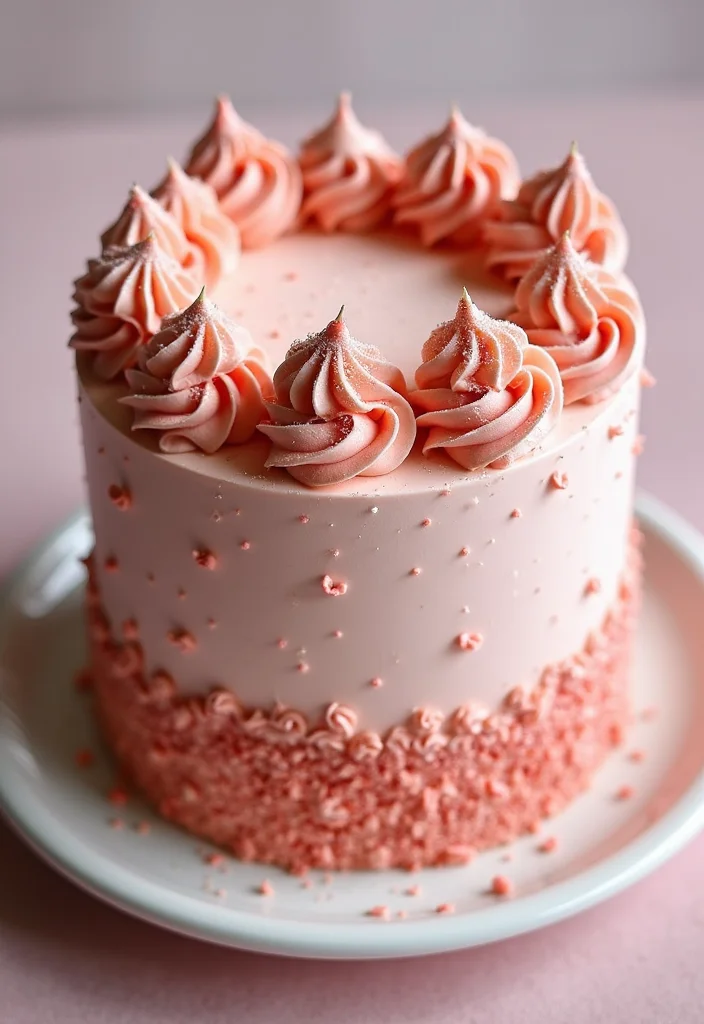 15 Dreamy Rose Gold Cakes for Your Next Celebration (Wait Until You See #5!) - 12. Rose Gold Spritz Cake