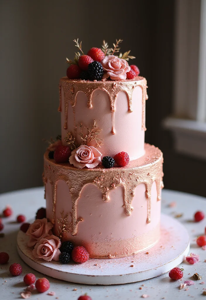 15 Dreamy Rose Gold Cakes for Your Next Celebration (Wait Until You See #5!) - 15. Rose Gold Dream Cake