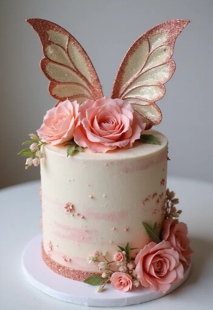 15 Dreamy Rose Gold Cakes for Your Next Celebration (Wait Until You See #5!) - 5. Whimsical Rose Gold Fairy Cake