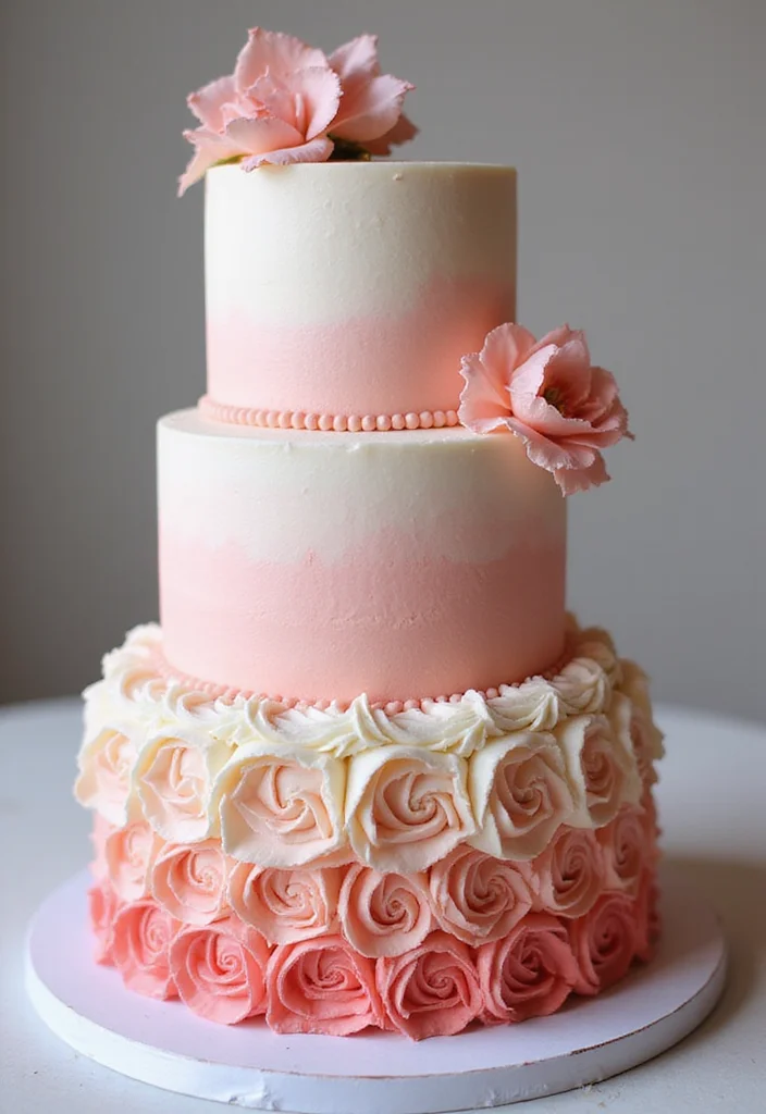 15 Dreamy Rose Gold Cakes for Your Next Celebration (Wait Until You See #5!) - 9. Rose Gold Layered Cake