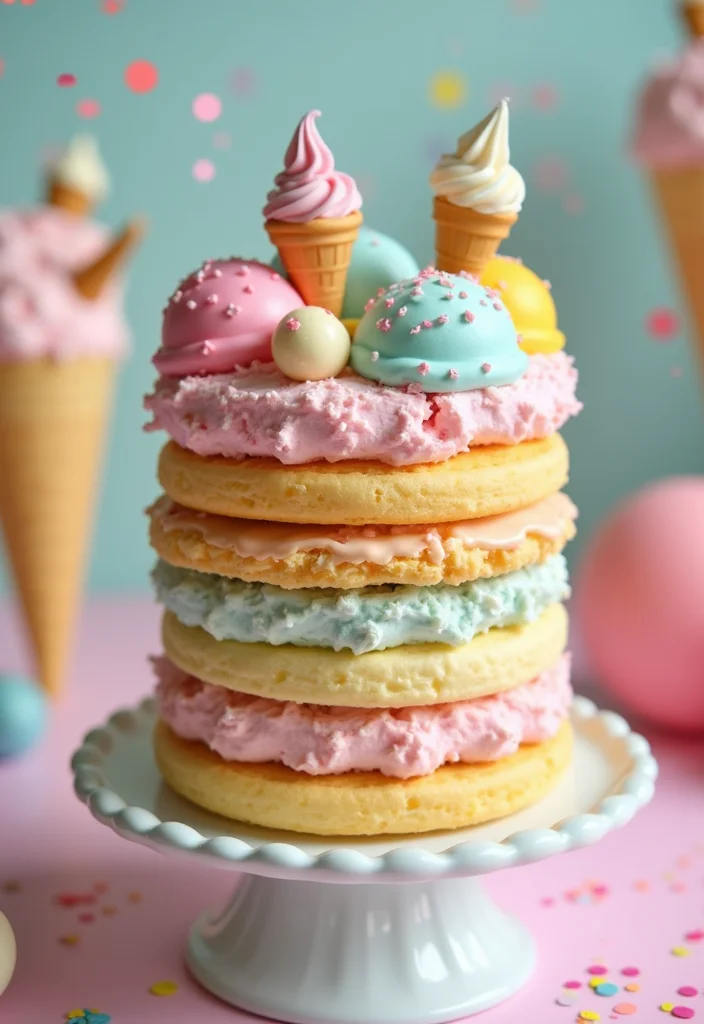 15 Simple Boy Cake Ideas That'll Blow Your Mind (And Your Budget!) - 15. Ice Cream Cone Cake