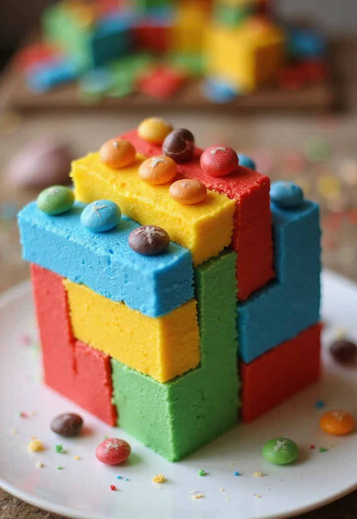 15 Simple Boy Cake Ideas That'll Blow Your Mind (And Your Budget!) - 6. LEGO Block Cake