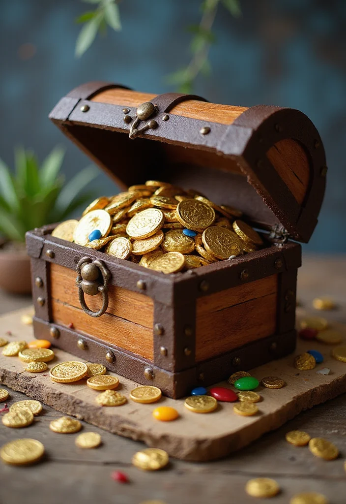 15 Stunning Beach Cake Ideas That Will Make Waves at Your Next Celebration! - 10. Pirate Treasure Cake