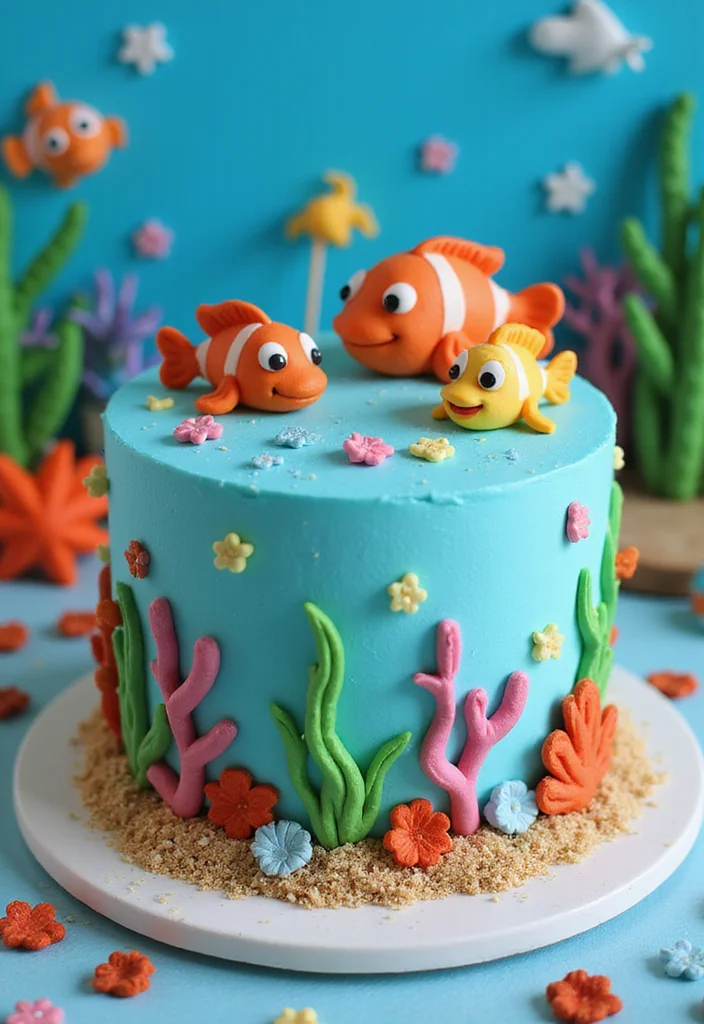 15 Stunning Beach Cake Ideas That Will Make Waves at Your Next Celebration! - 14. Under the Sea Cake