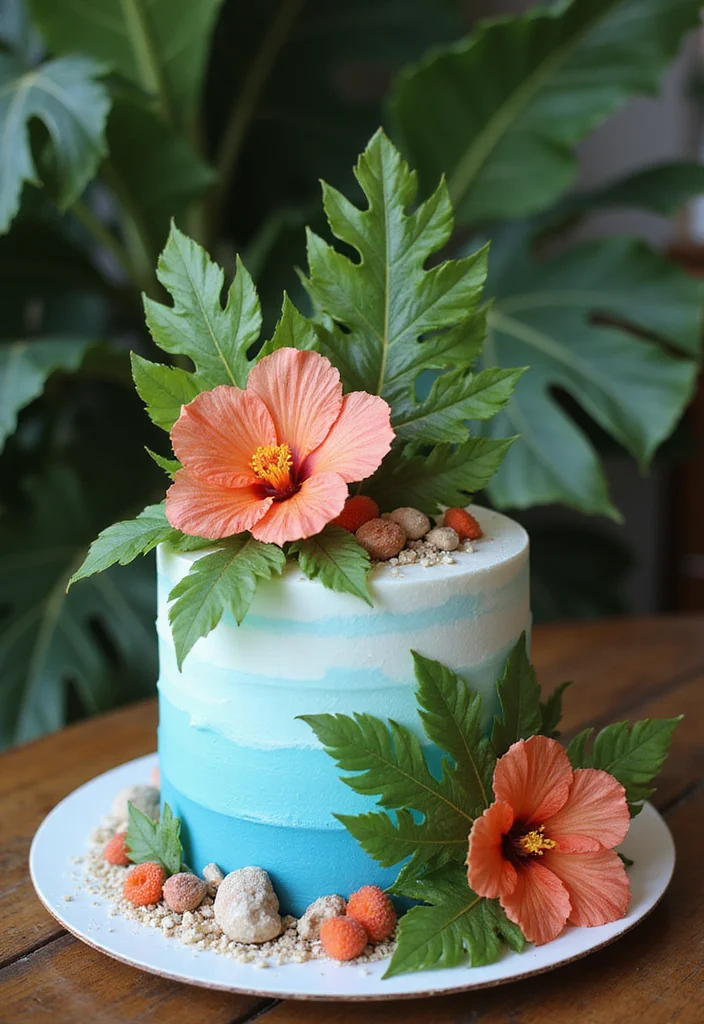 15 Stunning Beach Cake Ideas That Will Make Waves at Your Next Celebration! - 15. Island Escape Cake