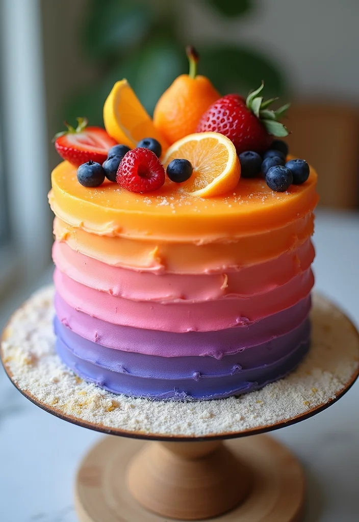 15 Stunning Beach Cake Ideas That Will Make Waves at Your Next Celebration! - 5. Sunset Beach Cake