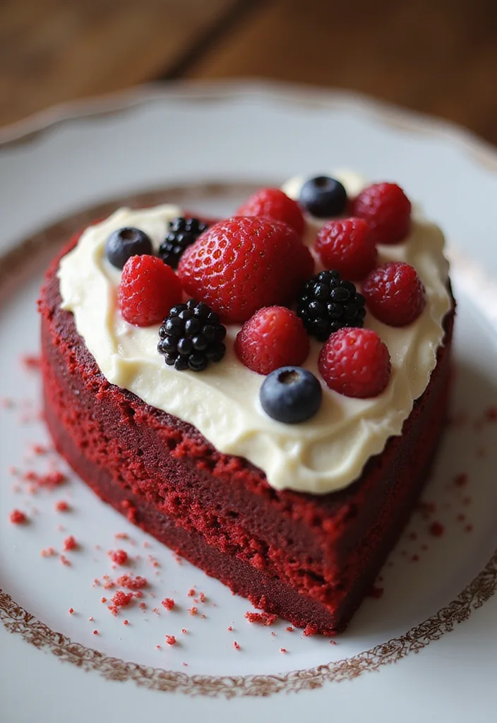15 Stunning Valentine Cake Designs That Will Melt Your Heart (Number 7 Is a Showstopper!) - 1. Classic Red Velvet Heart Cake