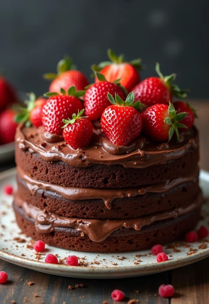 15 Stunning Valentine Cake Designs That Will Melt Your Heart (Number 7 Is a Showstopper!) - 12. Chocolate Strawberry Layer Cake