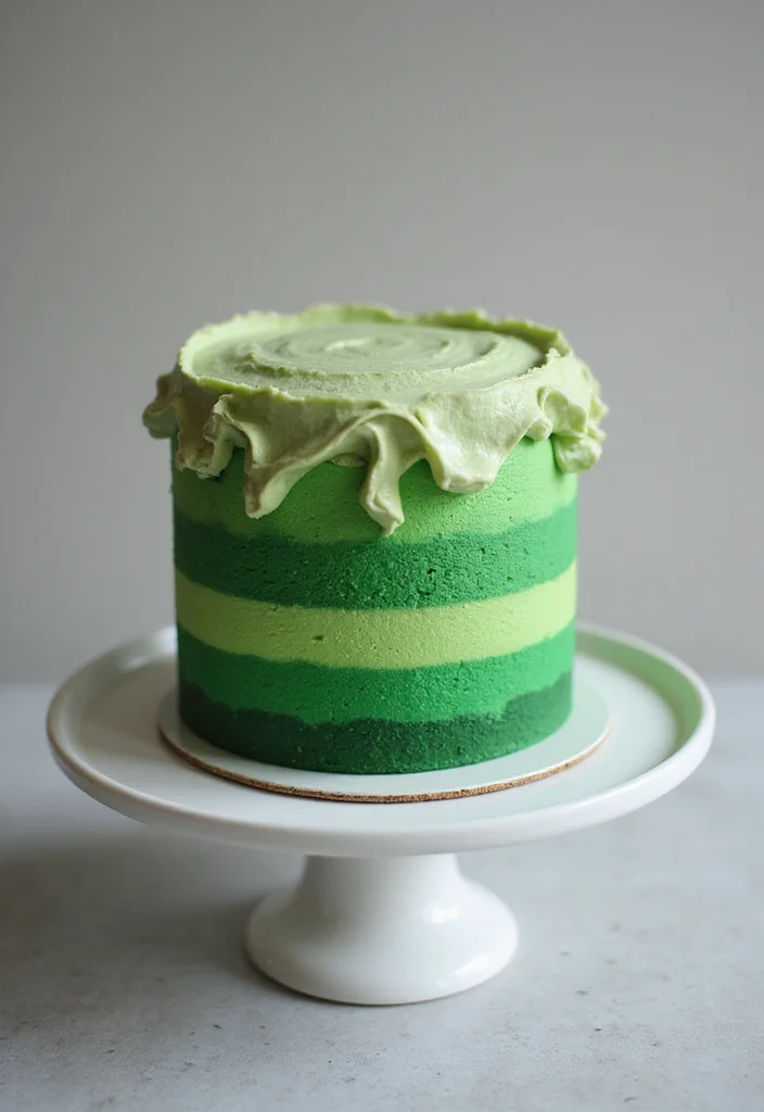 15 Stunning Valentine Cake Designs That Will Melt Your Heart (Number 7 Is a Showstopper!) - 14. Matcha Green Tea Cake