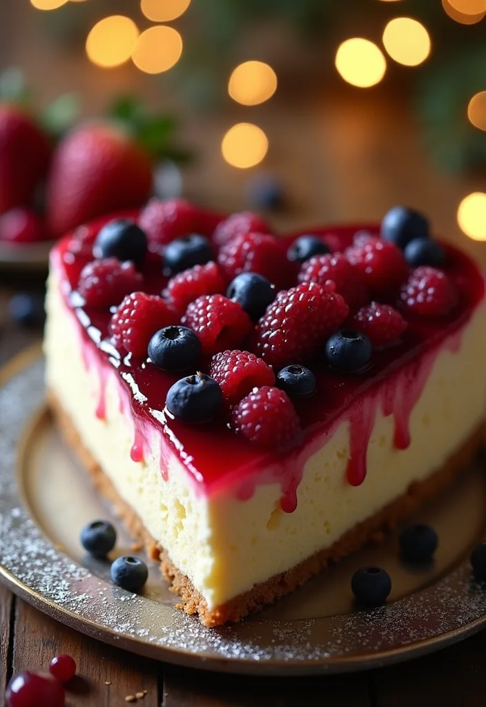 15 Stunning Valentine Cake Designs That Will Melt Your Heart (Number 7 Is a Showstopper!) - 15. Sweetheart Cheesecake