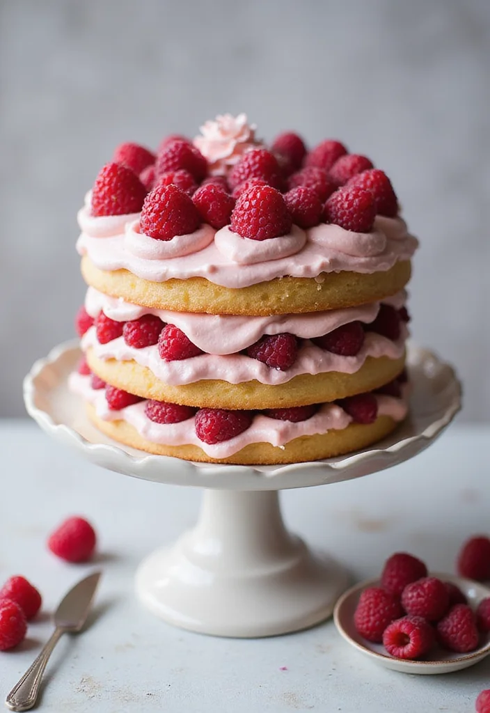 15 Stunning Valentine Cake Designs That Will Melt Your Heart (Number 7 Is a Showstopper!) - 6. Raspberry Rose Cake