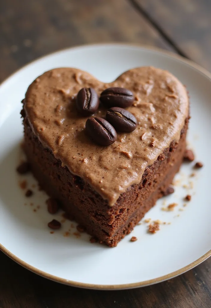 15 Stunning Valentine Cake Designs That Will Melt Your Heart (Number 7 Is a Showstopper!) - 7. Heart-Shaped Mocha Latte Cake