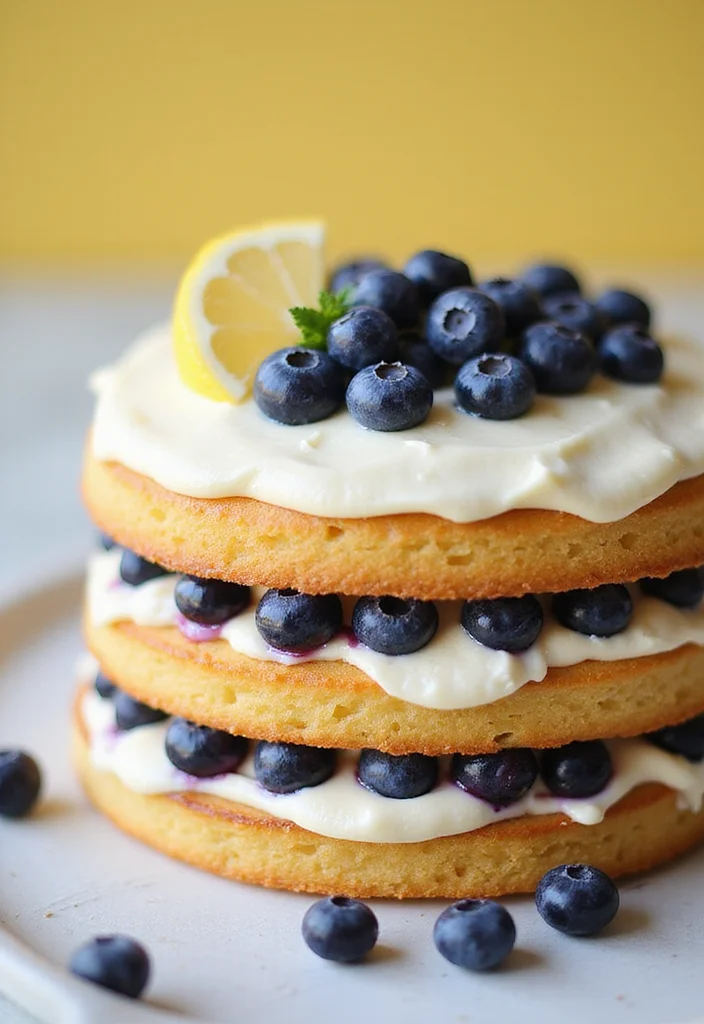 15 Stunning Valentine Cake Designs That Will Melt Your Heart (Number 7 Is a Showstopper!) - 8. Lemon Blueberry Love Cake