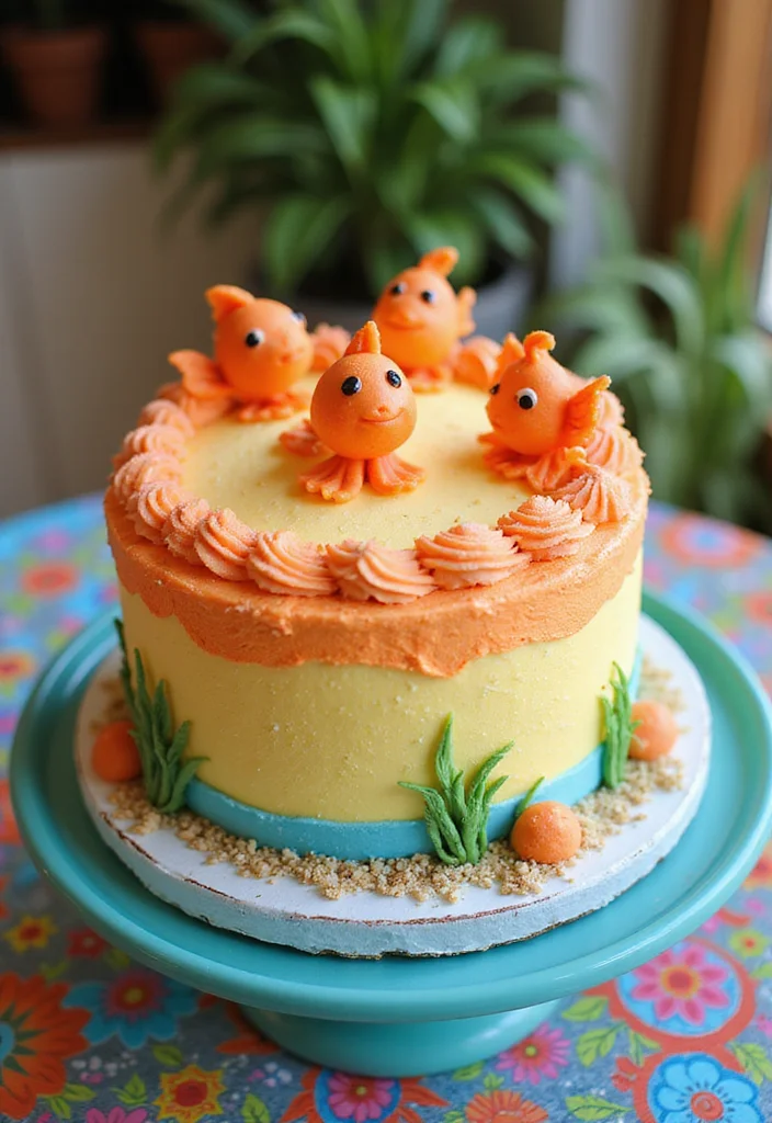 15 Under the Sea Ariel Cake Ideas That Are Simply Jaw-Dropping! - 10. Tropical Fish Cake