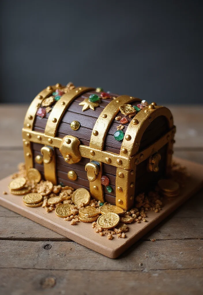 15 Under the Sea Ariel Cake Ideas That Are Simply Jaw-Dropping! - 12. Treasure Chest Cake