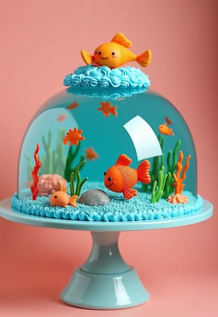 15 Under the Sea Ariel Cake Ideas That Are Simply Jaw-Dropping! - 13. FishBowl Cake