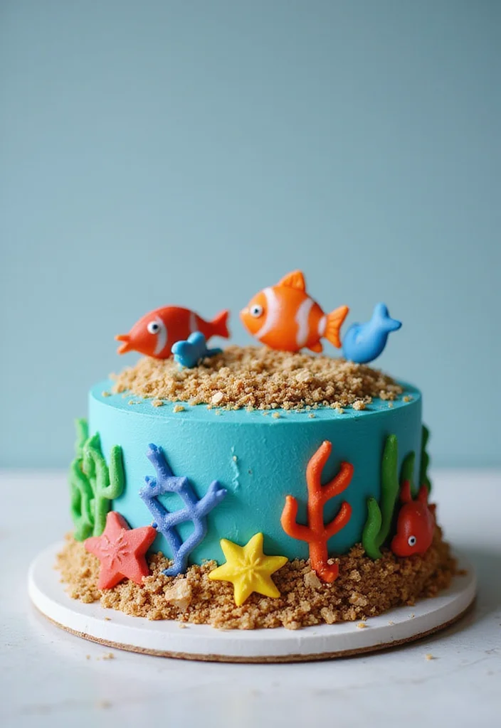 15 Under the Sea Ariel Cake Ideas That Are Simply Jaw-Dropping! - 3. Under the Sea Sponge Cake