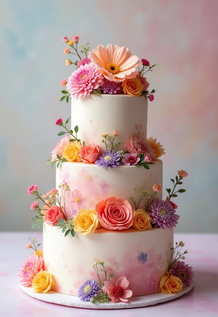 16 Custom Cake Ideas for Your Best Friend That Will Melt Her Heart! - 1. Floral Fantasy Cake