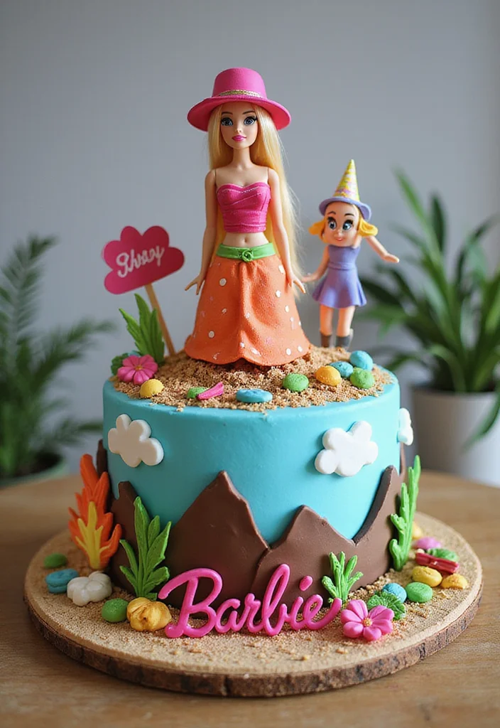 17 Creative Barbie Cake Ideas That Will Make Your Party Shine (Wait Until You See #9!) - 12. Barbie Adventure Cake