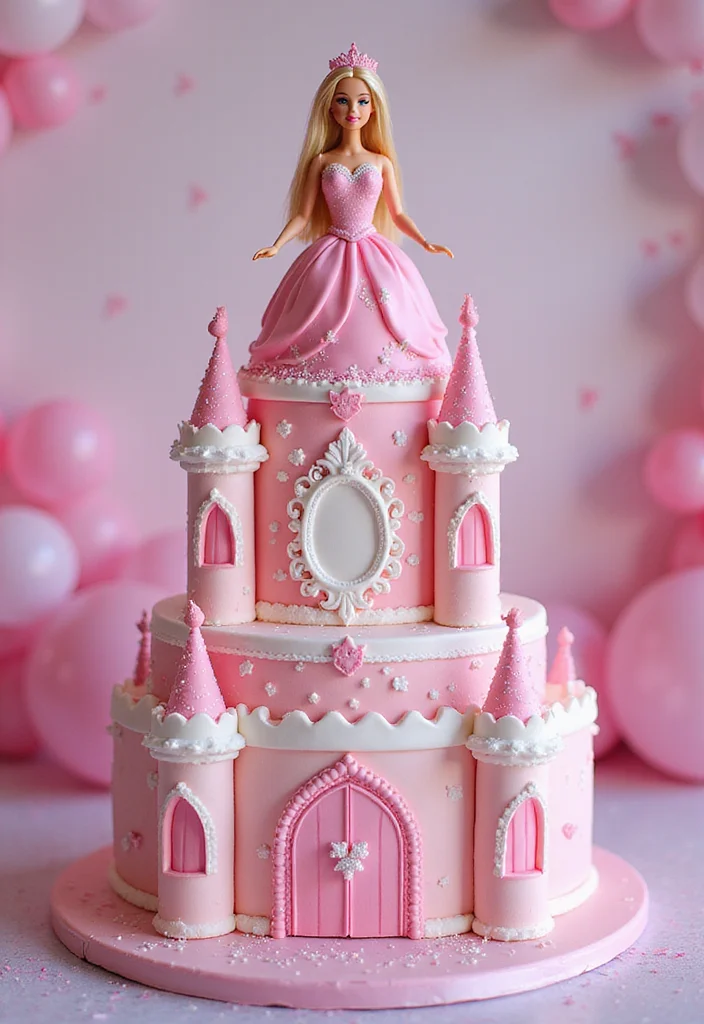 17 Creative Barbie Cake Ideas That Will Make Your Party Shine (Wait Until You See #9!) - 8. Barbie Princess Castle Cake