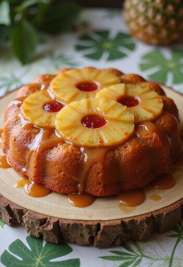 18 Unique Mexican Cake Ideas That Will Elevate Your Dessert Game! - 12. Pineapple Upside-Down Cake with a Twist