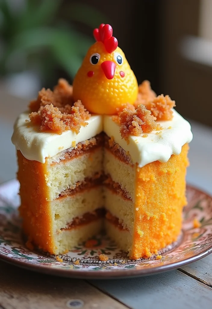 18 Unique Mexican Cake Ideas That Will Elevate Your Dessert Game! - 14. Pechuga de Pollo Cake