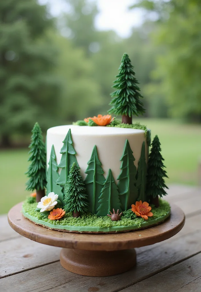 19 Groom Cake Ideas Every Groom Will Love (Especially #5!) - 15. Nature-Themed Cake
