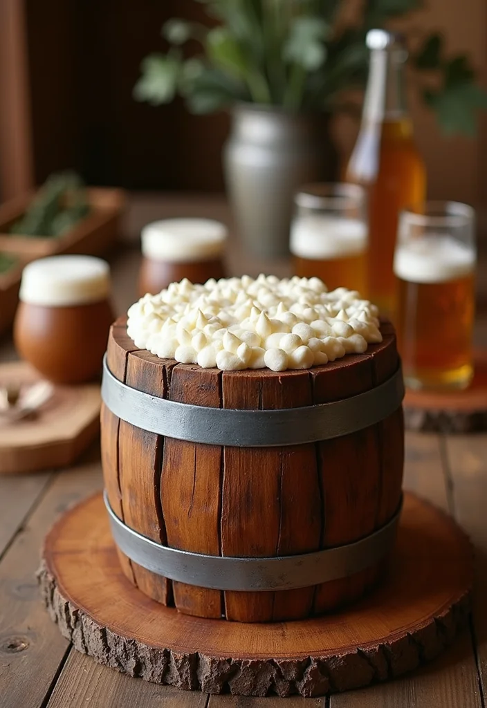 19 Groom Cake Ideas Every Groom Will Love (Especially #5!) - 2. Beer Barrel Cake