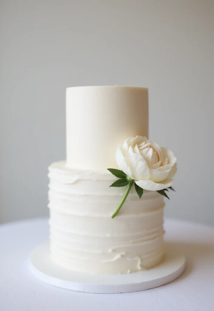 19 Top Modern Wedding Cake Ideas That Will Make Your Celebration Stand Out (Don't Miss #8!) - 10. Minimalist Charm