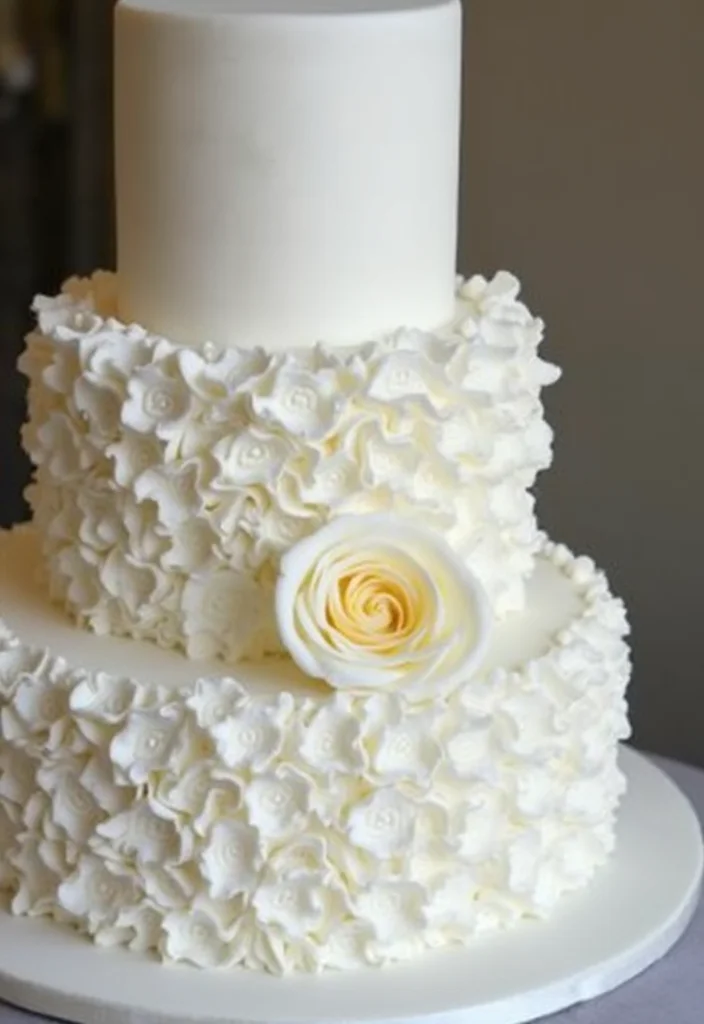 19 Top Modern Wedding Cake Ideas That Will Make Your Celebration Stand Out (Don't Miss #8!) - 11. Layered and Textured