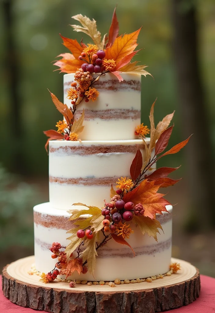 19 Top Modern Wedding Cake Ideas That Will Make Your Celebration Stand Out (Don't Miss #8!) - 16. Seasonal Sensations