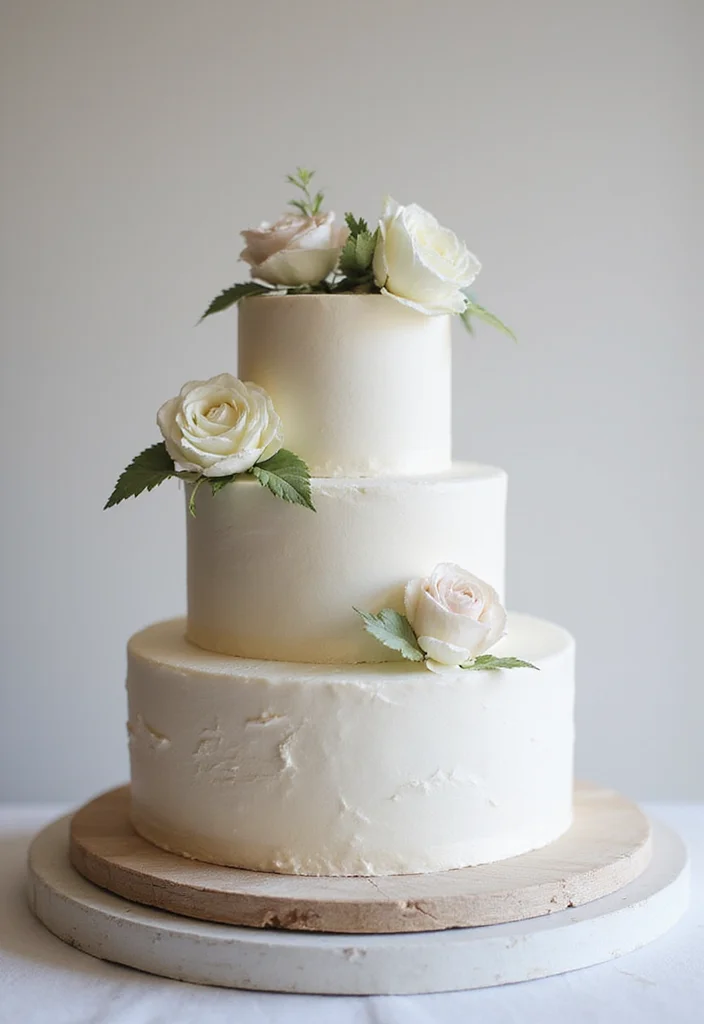 19 Top Modern Wedding Cake Ideas That Will Make Your Celebration Stand Out (Don't Miss #8!) - 19. Classic Tiers with Modern Flair