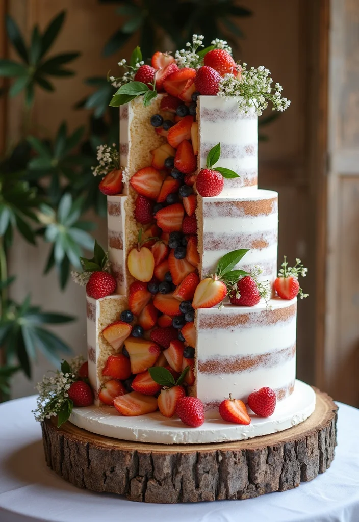 19 Top Modern Wedding Cake Ideas That Will Make Your Celebration Stand Out (Don't Miss #8!) - 3. Naked Cakes