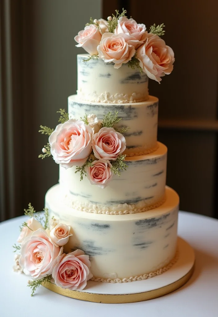 19 Top Modern Wedding Cake Ideas That Will Make Your Celebration Stand Out (Don't Miss #8!) - 9. Classic with a Twist