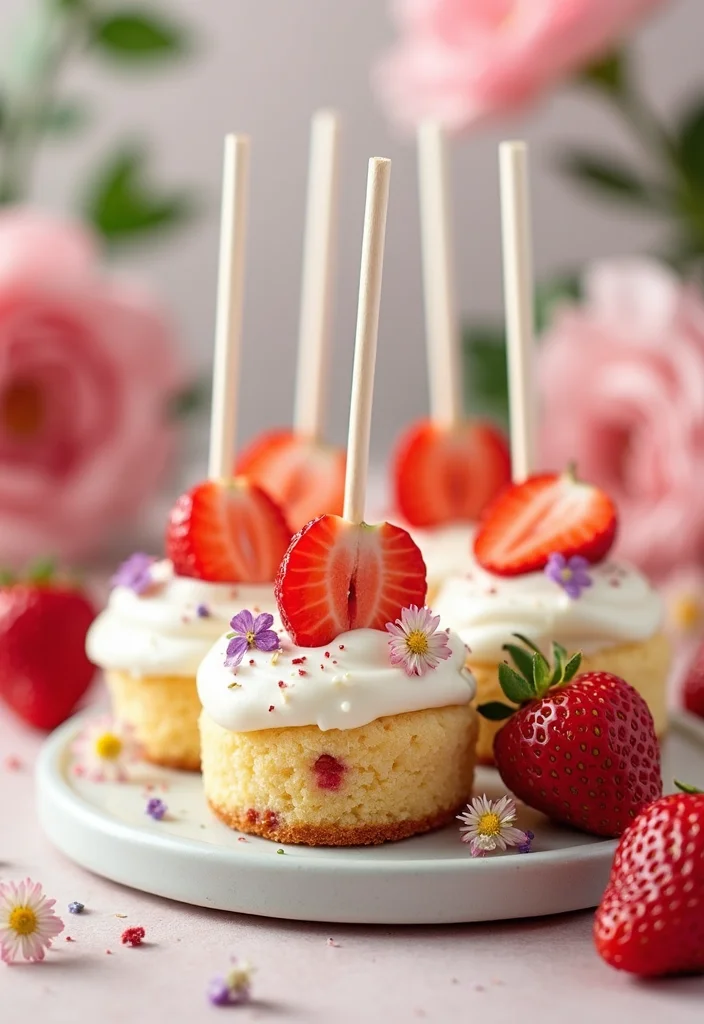 20 Irresistible Cake Pop Ideas That Will Make You the Star of Every Party! - 10. Strawberry Shortcake Cake Pops