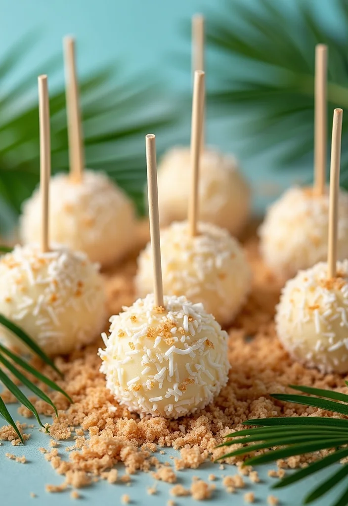 20 Irresistible Cake Pop Ideas That Will Make You the Star of Every Party! - 14. Tropical Coconut Cake Pops