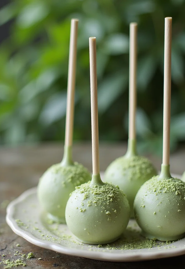 20 Irresistible Cake Pop Ideas That Will Make You the Star of Every Party! - 5. Matcha Green Tea Cake Pops