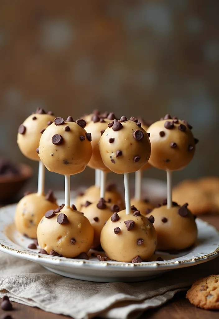 20 Irresistible Cake Pop Ideas That Will Make You the Star of Every Party! - 6. Cookie Dough Cake Pops
