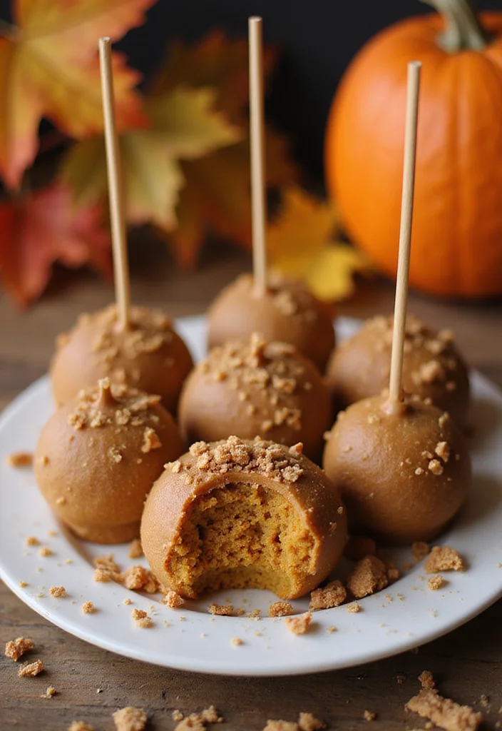 20 Irresistible Cake Pop Ideas That Will Make You the Star of Every Party! - 7. Pumpkin Spice Cake Pops