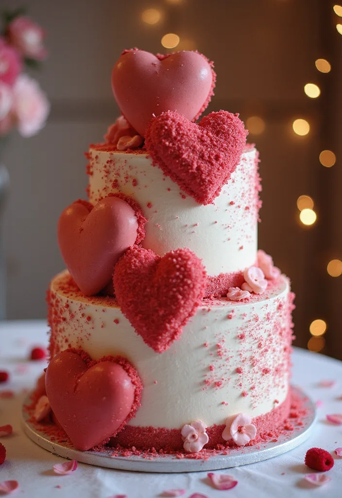 21 Colorful Bride Cake Ideas That Will Make Your Wedding Pop! - 18. Sweetheart Surprise