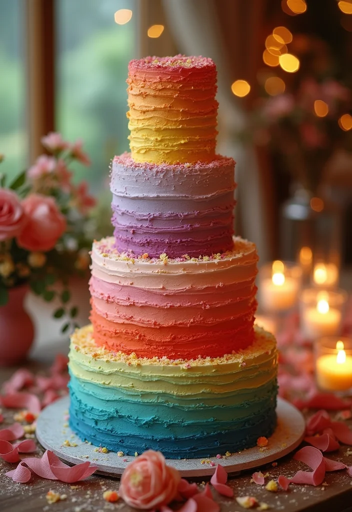 21 Colorful Bride Cake Ideas That Will Make Your Wedding Pop! - 21. Custom Color Creation