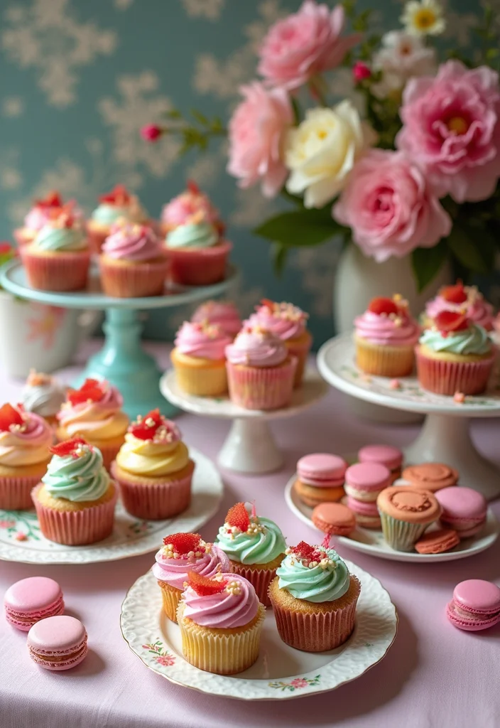 21 Colorful Bride Cake Ideas That Will Make Your Wedding Pop! - 9. Dessert Table Extravaganza