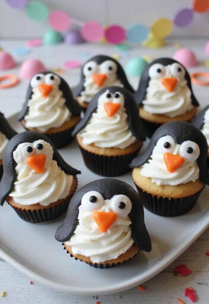 21 Step-by-Step Penguin Cake Ideas That Even Beginners Can Master! - 2. Penguin Cupcakes