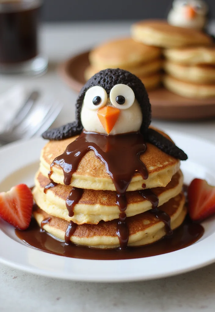 21 Step-by-Step Penguin Cake Ideas That Even Beginners Can Master! - 9. Fun Penguin Pancakes