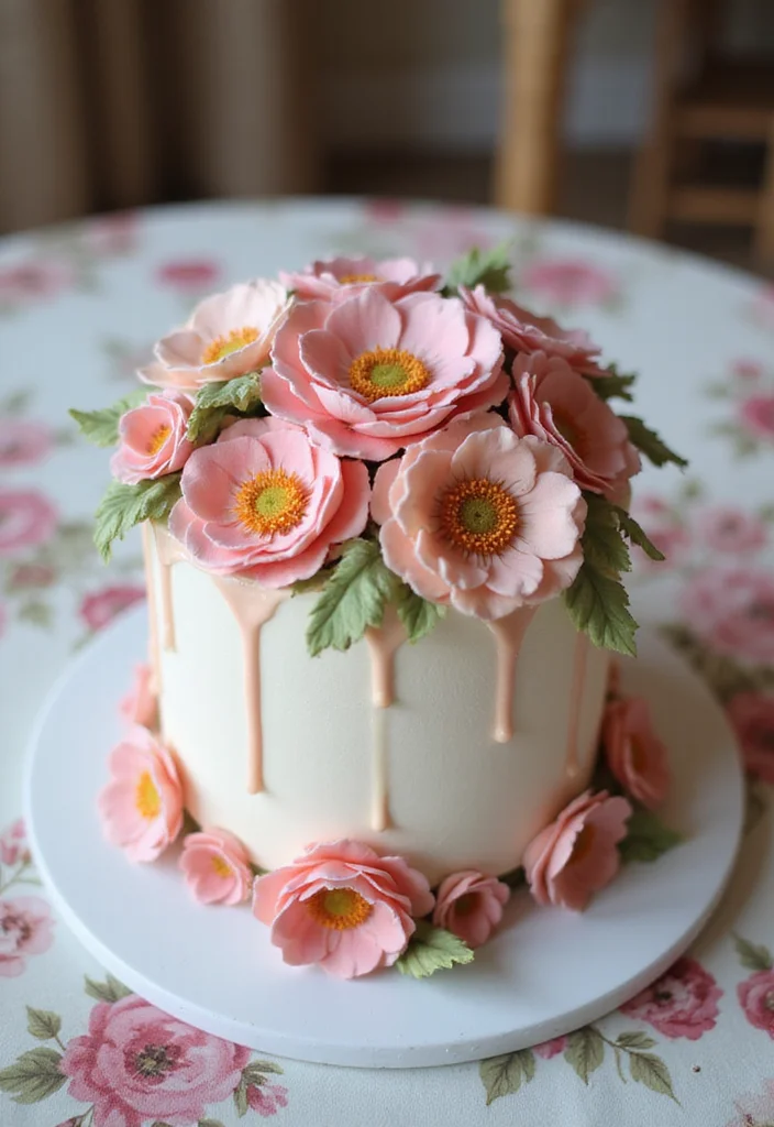 21 Themed Birthday Cake Ideas for Your Boyfriend That Will Blow His Mind! - 14. Floral Elegance Cake