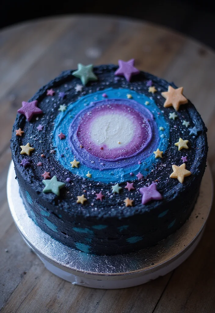22 Kids Cake Designs That'll Be the Highlight of Their Birthday Party (Wait for #14!) - 5. Space Galaxy Cake