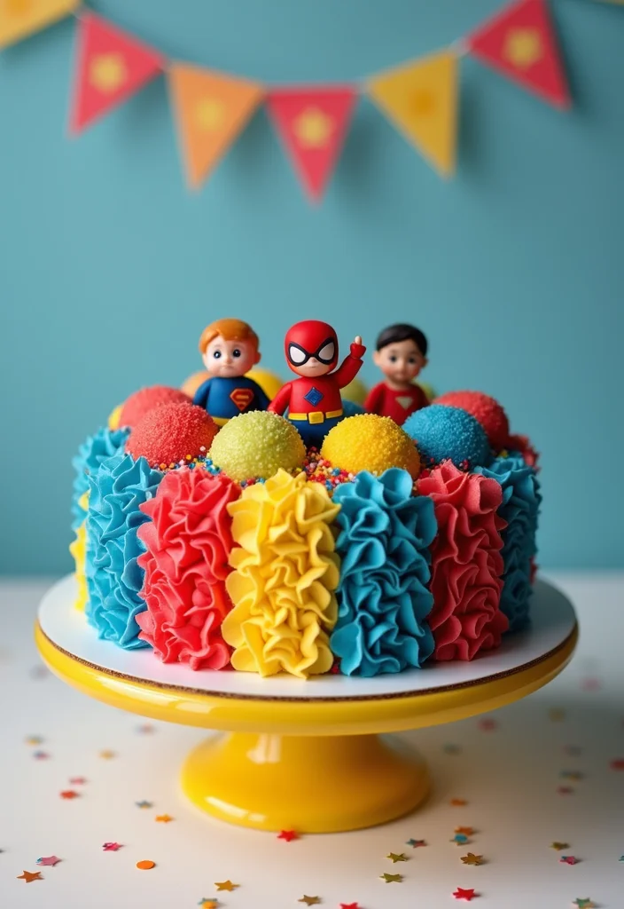 22 Kids Cake Designs That'll Be the Highlight of Their Birthday Party (Wait for #14!) - 6. Superhero Smash Cake