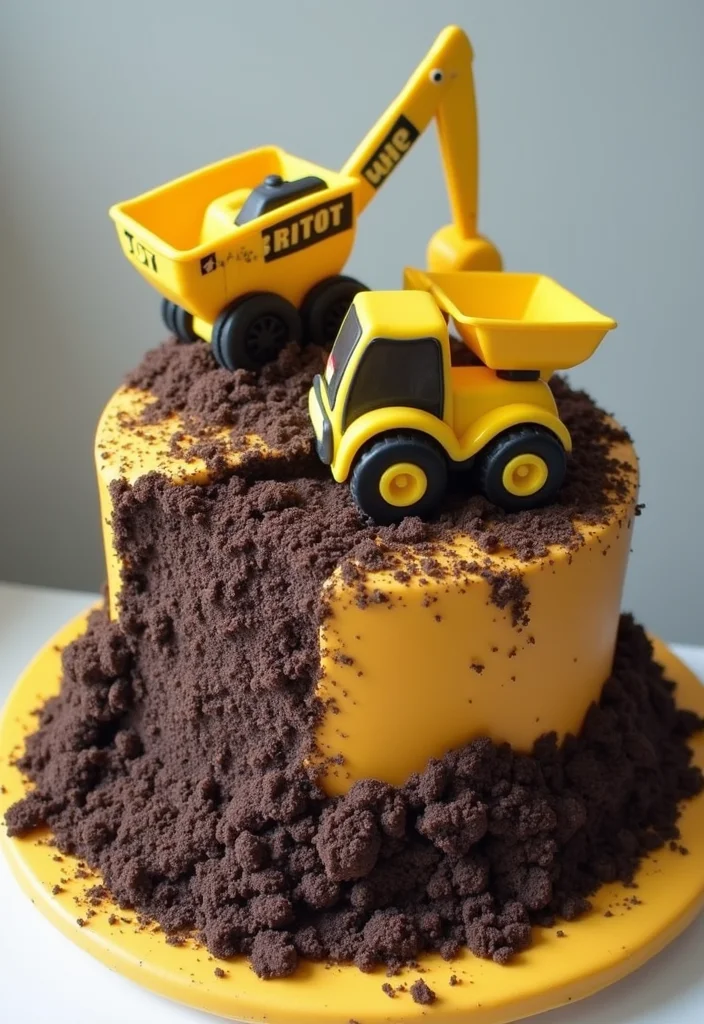 22 Kids Cake Designs That'll Be the Highlight of Their Birthday Party (Wait for #14!) - 8. Construction Zone Cake