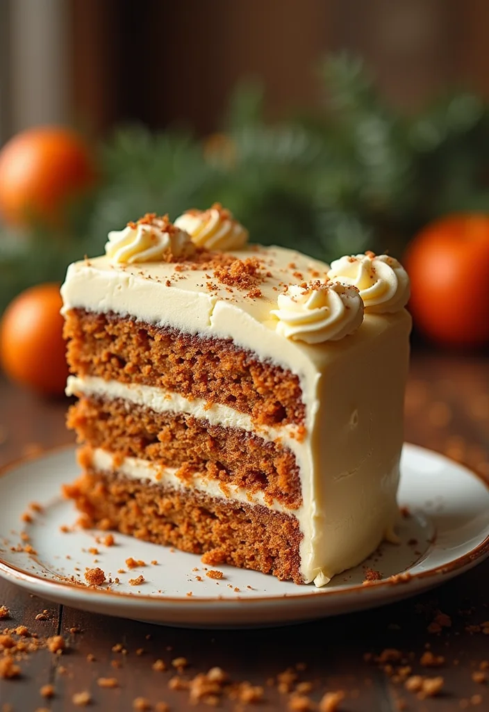 22 Unique Christmas Cake Ideas That Are Sure to Be the Talk of the Table! - 10. Spiced Carrot Cake