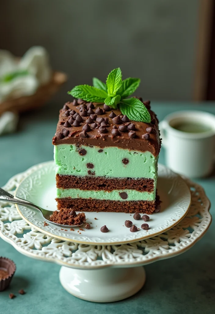 22 Unique Christmas Cake Ideas That Are Sure to Be the Talk of the Table! - 11. Mint Chocolate Chip Cake